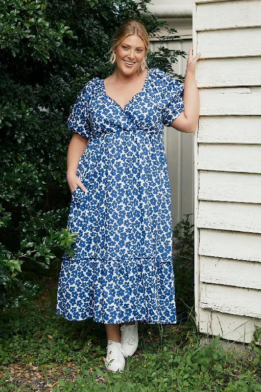Alison Maxi Dress in Osaka Midnight Comfortable Bohemian Maxi Dress