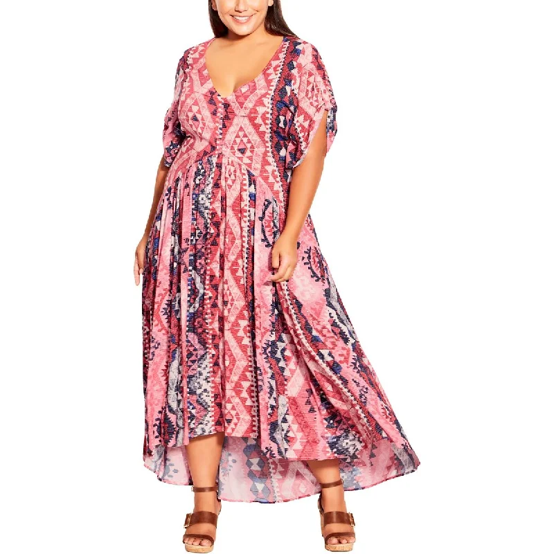 Avenue Womens Plus   Casual Long Maxi Dress Elegant Floral Maxi Dress