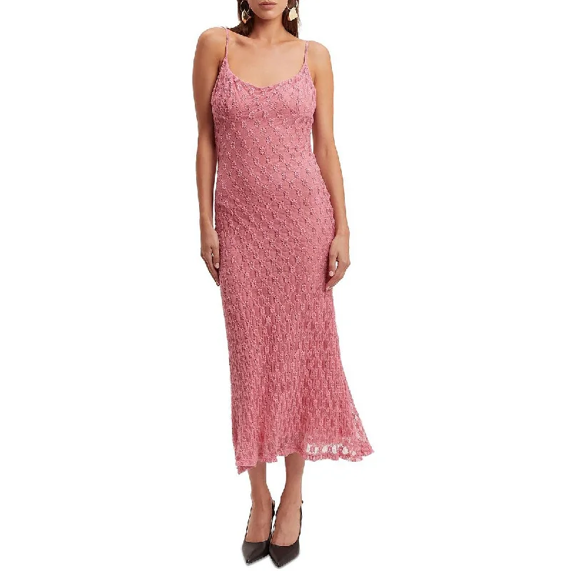 Bardot Womens Lace Fitted Maxi Dress Elegant Maxi Dress with Belt