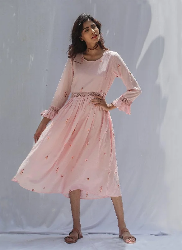 Women's Catherine Full-Sleeve Midi Dress - The Burnt Soul Trendy Ruched Side Midi Dress