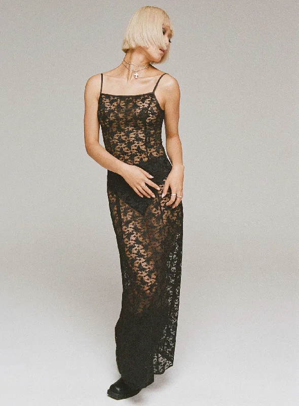 Countess Maxi Dress Black Chic Sleeveless Maxi Dress