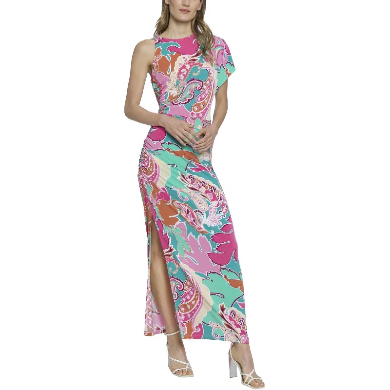 Donna Morgan Womens Paisley Printed Maxi Dress Elegant Tiered Maxi Dress