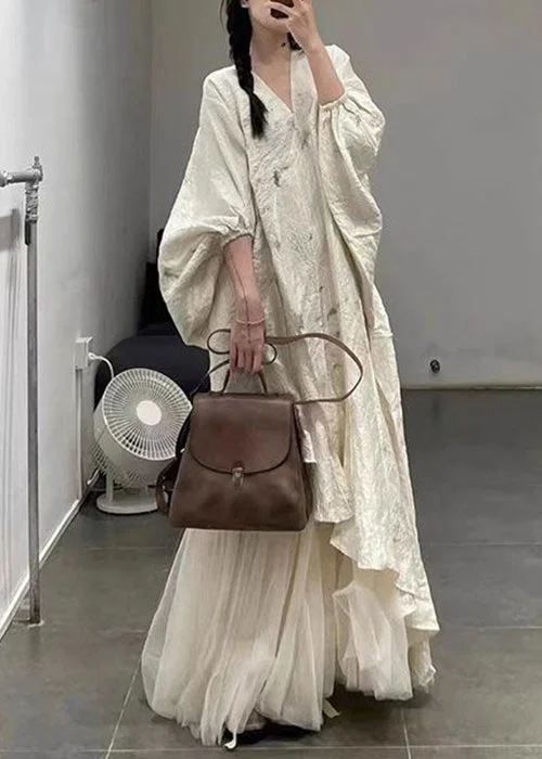 Elegant Beige Asymmetrical Tulle Patchwork Maxi Dress Lantern Sleeve XX095 Elegant Sleeveless Maxi Dress Elegant Beige Asymmetrical Tulle Patchwork Maxi Dress Lantern Sleeve XX095 Elegant Sleeveless Maxi Dress