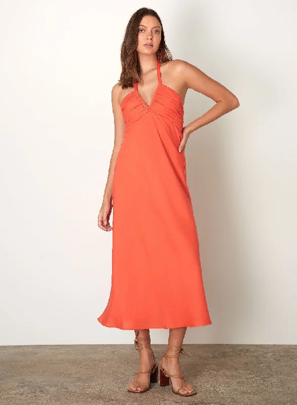Esmaee Sinatra Midi Dress Stylish Striped Midi Dress