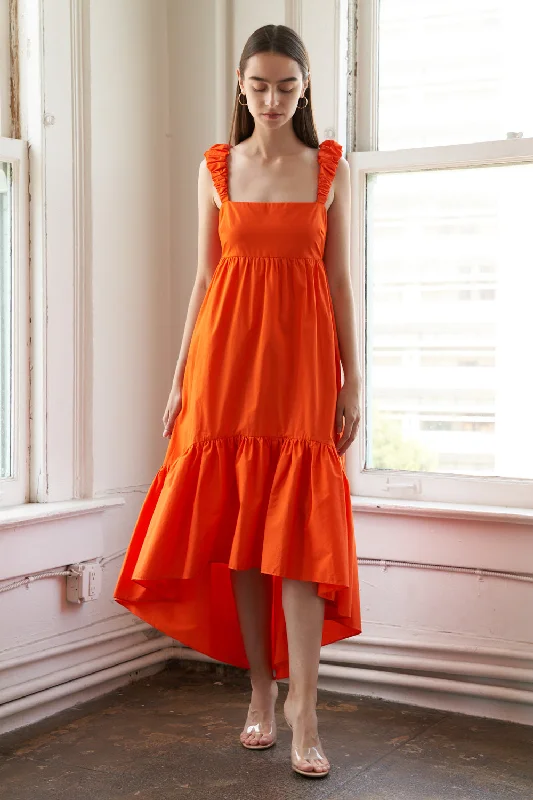 SUNBEAM SPLENDOR WOVEN MIDI DRESS Fashionable A-Line Midi Dress