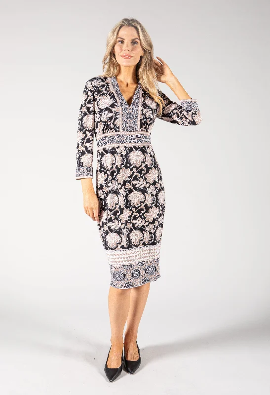 Floral Midi Dress Trendy Boho Midi Dress