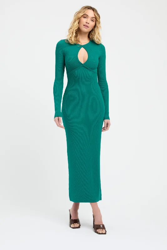 Georgia Midi Dress Trendy Long Sleeve Midi Dress