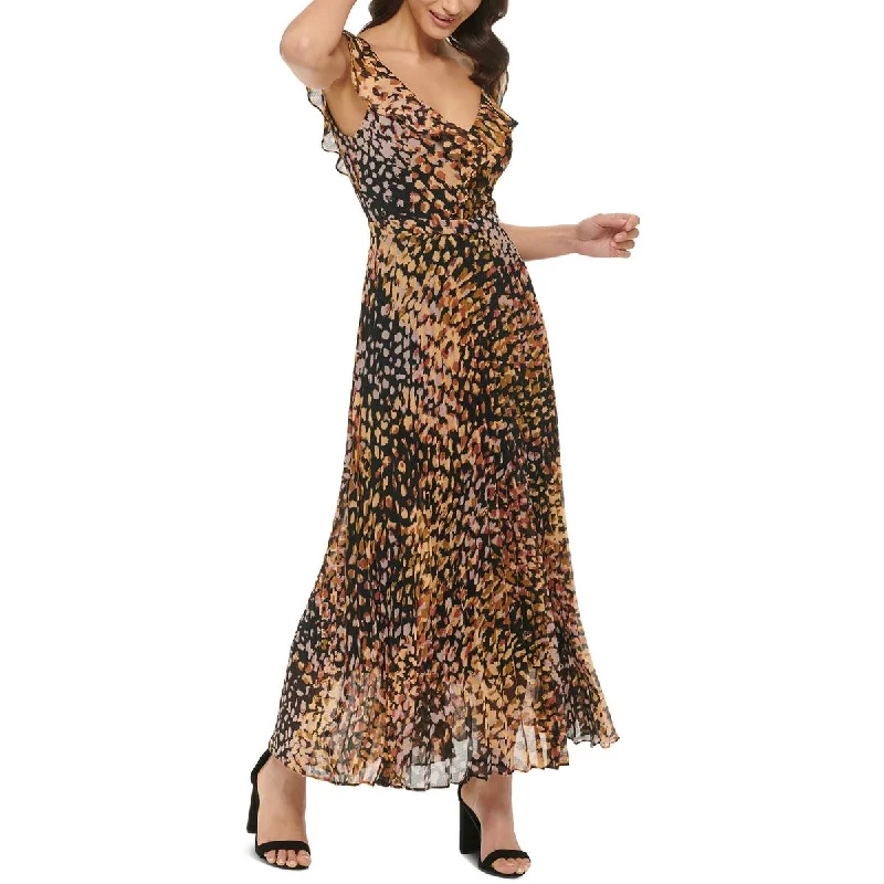 Guess Womens V-Neck Long Maxi Dress Elegant Boho Maxi Dress