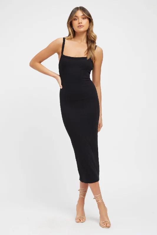 Harper Midi Dress Elegant Satin Midi Dress