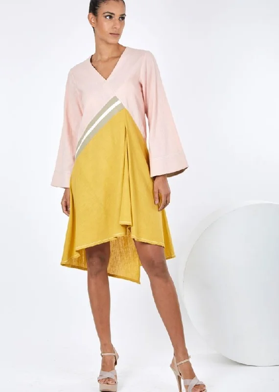 Hibiki Multi Midi Dress Trendy Square Neck Midi Dress