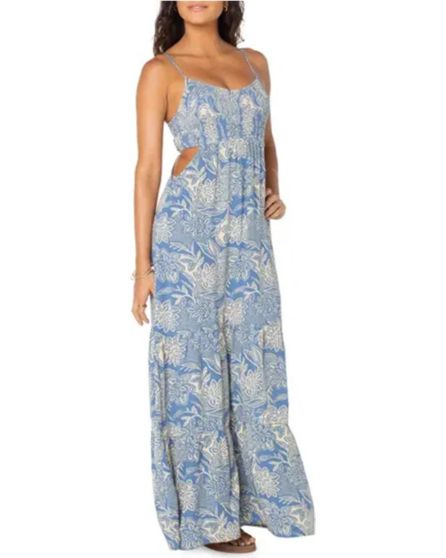 Hot Tropics Floral Maxi Dress Comfortable Ruffle Hem Maxi Dress