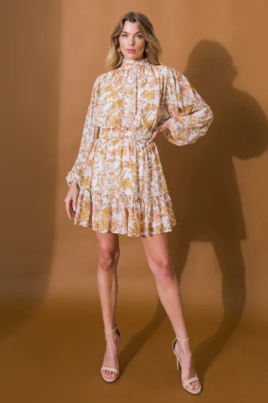 SUNNY SPELL WOVEN MINI DRESS Cozy A-Line Mini Dress