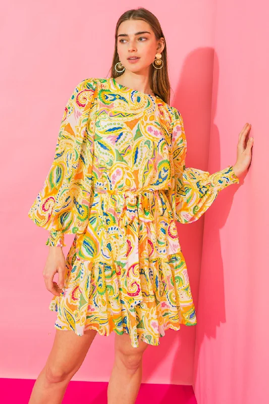 WISH FOR MORE WOVEN MINI DRESS Comfortable Fit-and-Flare Mini Dress
