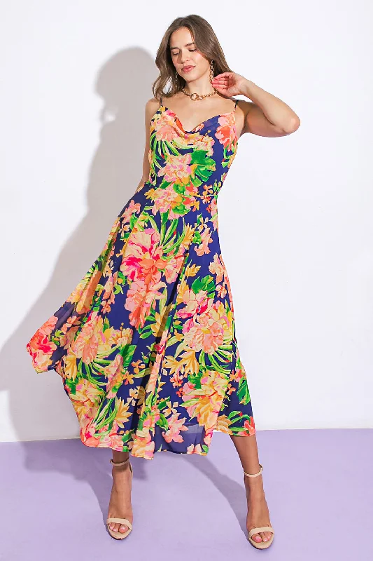SWEETEST SOUL WOVEN MIDI DRESS Stylish High-Waisted Midi Dress