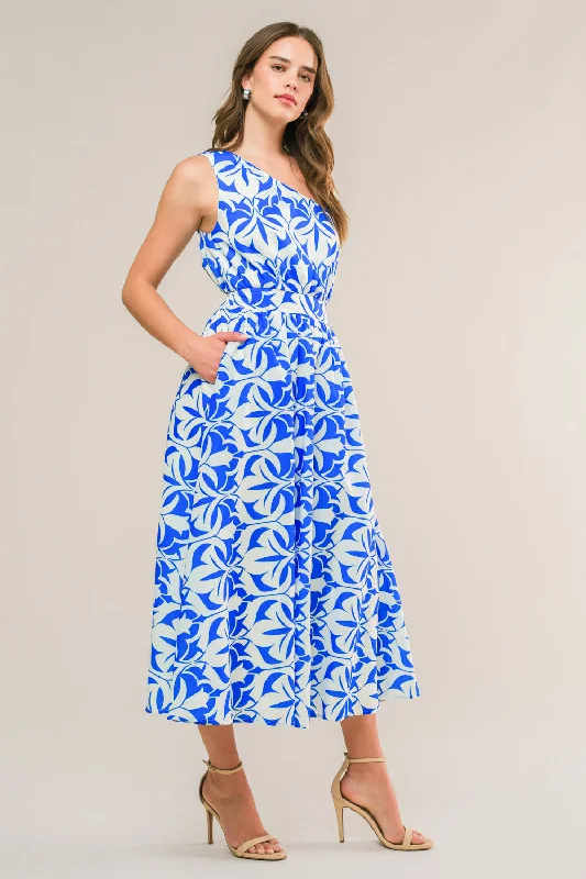 FEEL THE BEAT WOVEN MIDI DRESS Comfortable Lace-Up Midi Dress