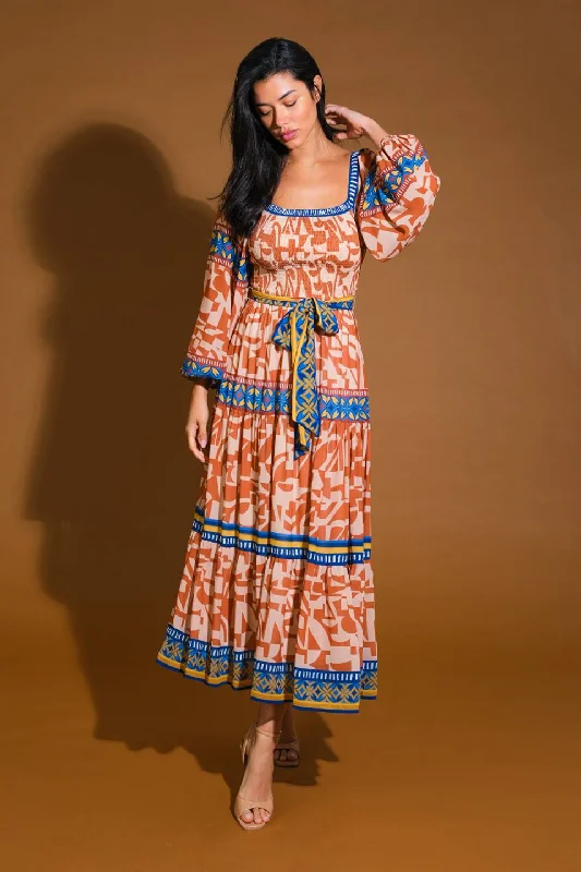 BITTER SWEET WOVEN MIDI DRESS Elegant V-Neck Midi Dress