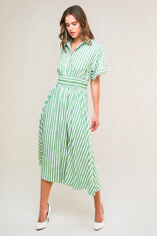 PETAL POWER WOVEN MIDI DRESS Trendy Off-Shoulder Ruffle Midi Dress