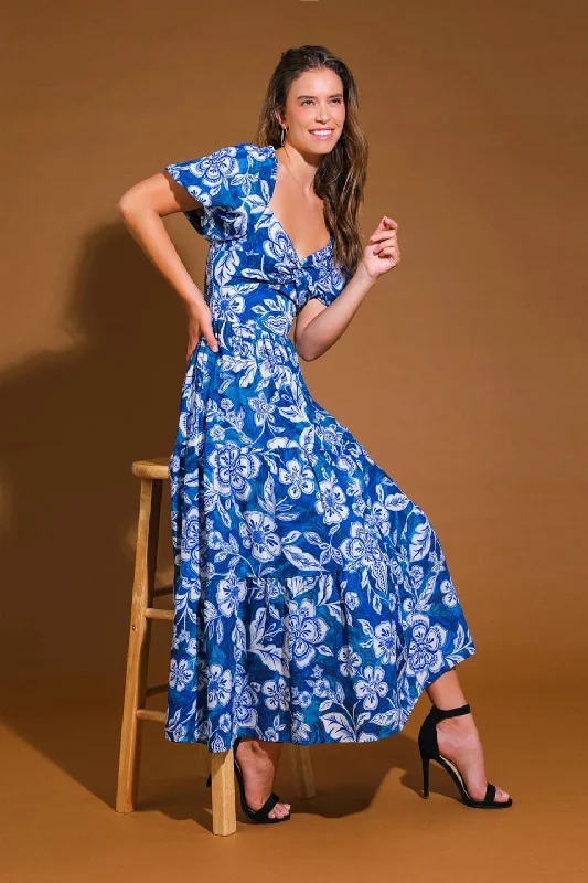 EXCEEDINGLY ELEGANT WOVEN MIDI DRESS Comfortable Empire Waist Midi Dress