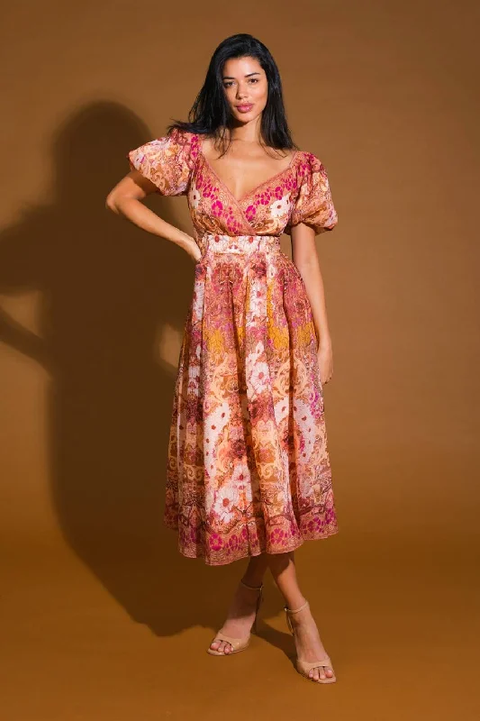 FOR GOOD WOVEN MIDI DRESS Comfortable Sleeveless Midi Dress