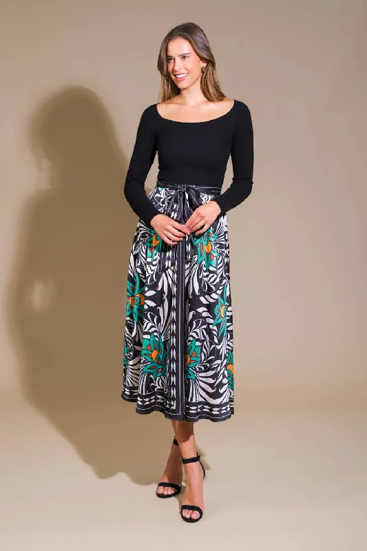 ALWAYS LOVELY BLACK MIDI DRESS Trendy Tiered Hem Midi Dress