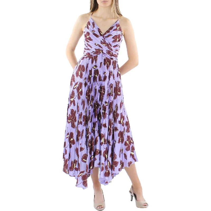 Jonathan Simkhai Womens Portia Floral Cut-Out Maxi Dress Comfortable Satin Maxi Dress