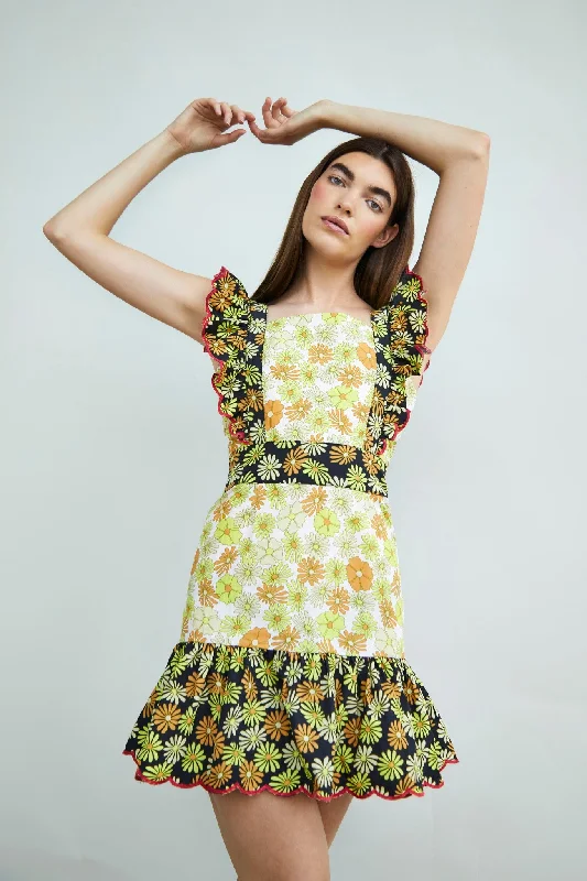 Glamorous Collection Ruffle Mini Dress Comfortable Smocked Mini Dress