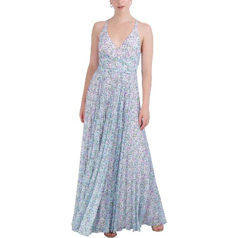 Laundry by Shelli Segal Womens Chiffon Floral Maxi Dress Comfortable Bohemian Maxi Dress