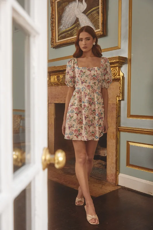 Marley Floral Eyelet Mini Dress Stylish Spaghetti Strap Mini Dress