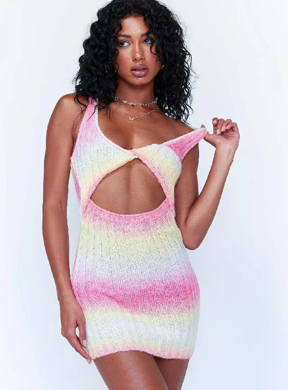 Mila Mini Dress Yellow / Pink Classic Black Mini Dress