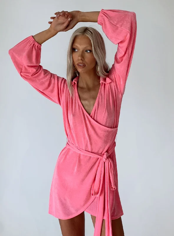 Party Time Mini Dress Pink Classic Shift Mini Dress