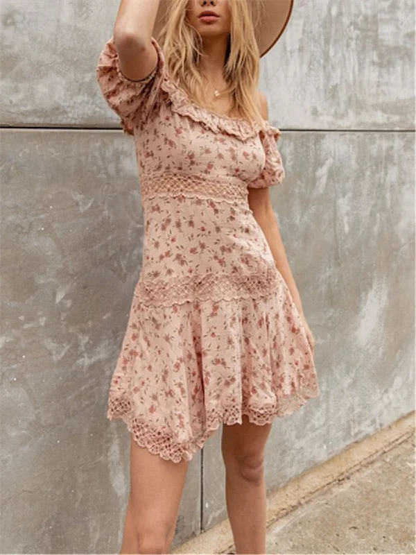 Sexy Halter Pure Color Fringe Midi Dresses Stylish Button-Up Midi Dress