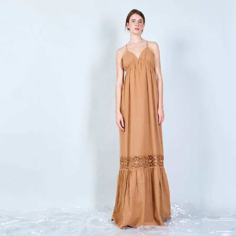 Simple backless maxi dress wholesale Elegant Maxi Dress with Slit