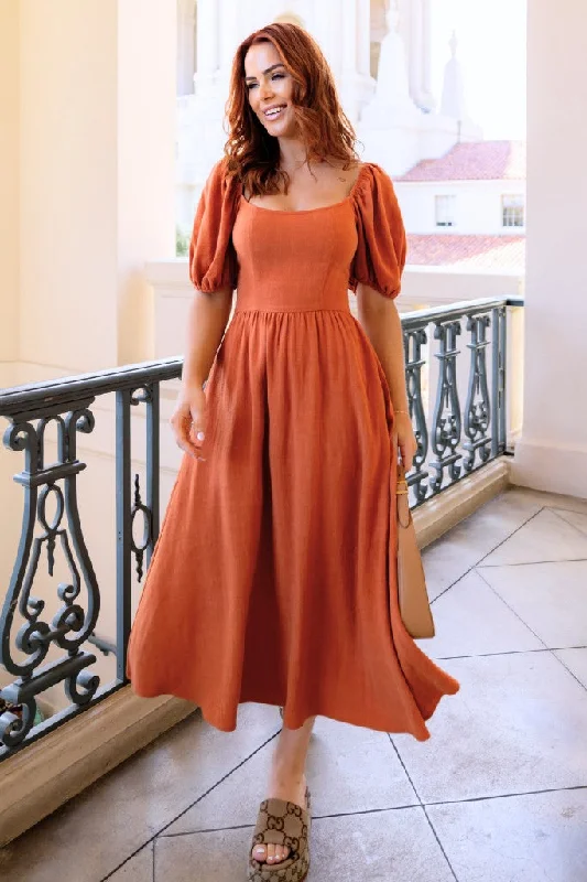 Spice Linen Midi Dress Elegant Velvet Midi Dress