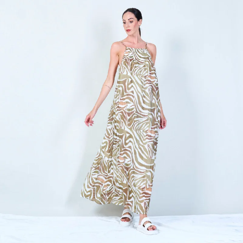 Stylish zebra print maxi dress with adjustable straps wholesale Trendy Floral Print Maxi Dress Stylish zebra print maxi dress with adjustable straps wholesale Trendy Floral Print Maxi Dress
