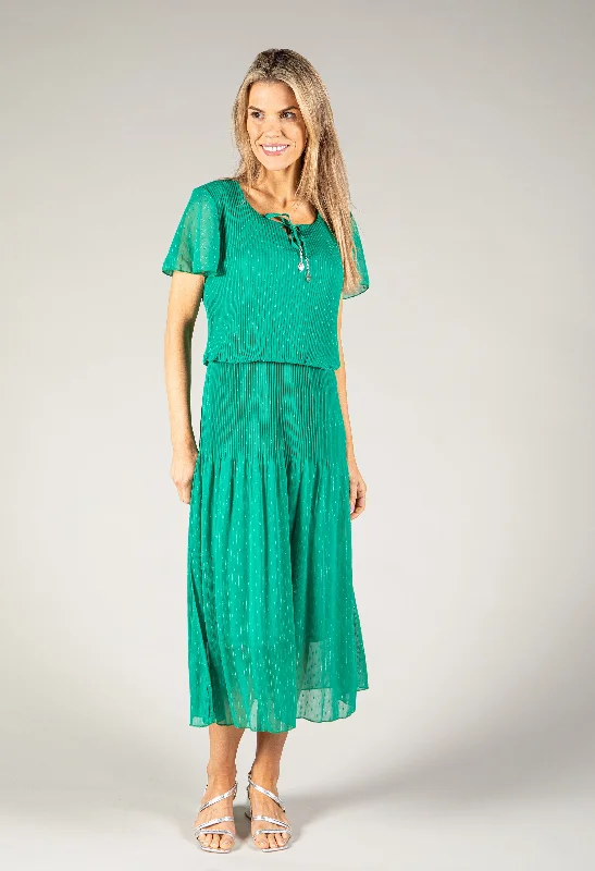 Tie Neck Midi Dress Fashionable Polka Dot Midi Dress