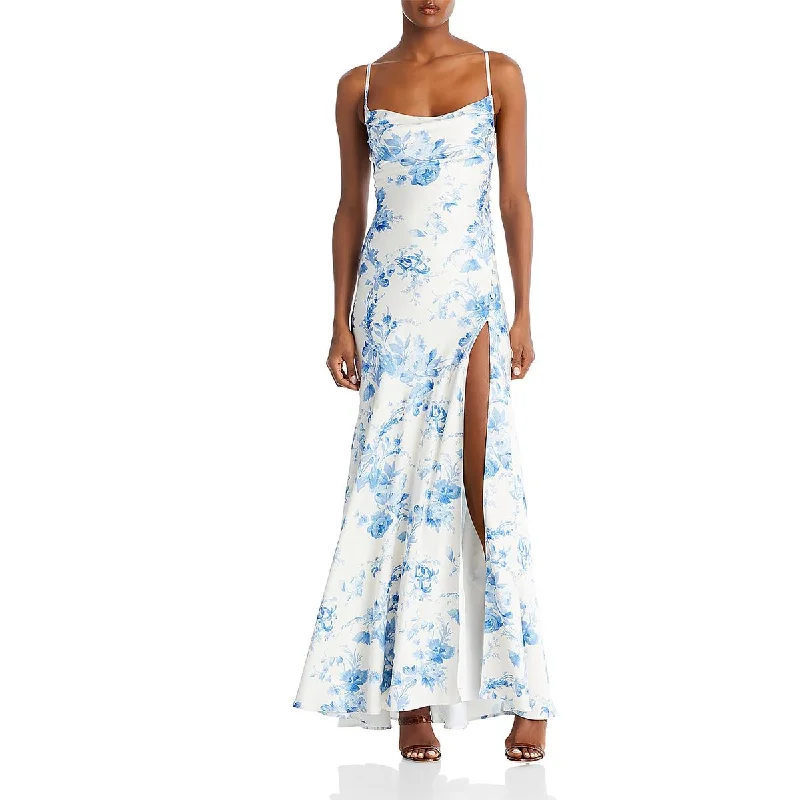 V. Chapman Womens Isla Floral Slit Maxi Dress Comfortable Flowy Maxi Dress