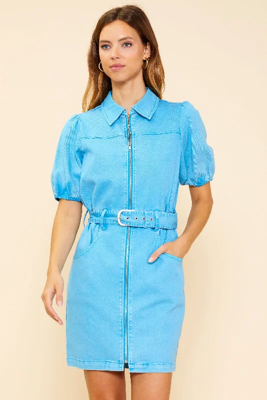Collared Mini Dress Cozy Jersey Mini Dress