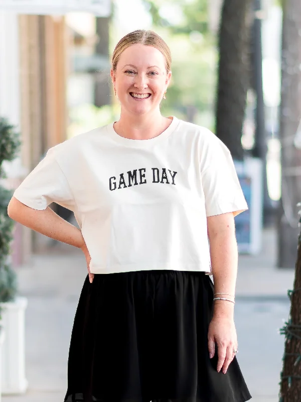2024 Game Day Crop Tee Layered Multi-layer Single Layer
