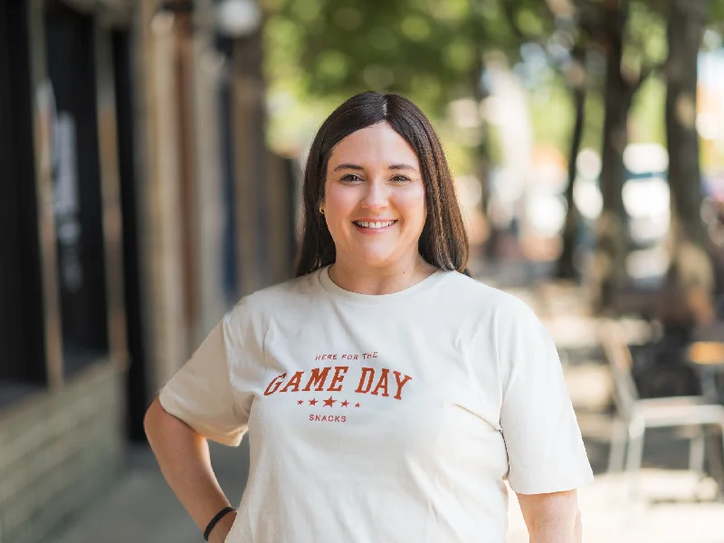 2024 Game Day "Here For The Snacks" Tee Plaid T-Shirt Polka Dot Checkered