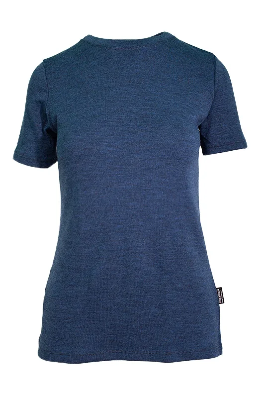 250 Women's Merino Short Sleeve T-Shirt First One - Denim Nylon Fabric Polyester Fabric Spandex Fabric