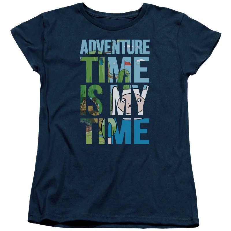 Adventure Time My Time - Women's T-Shirt Knit Fabric Woven Fabric Fleece Fabric