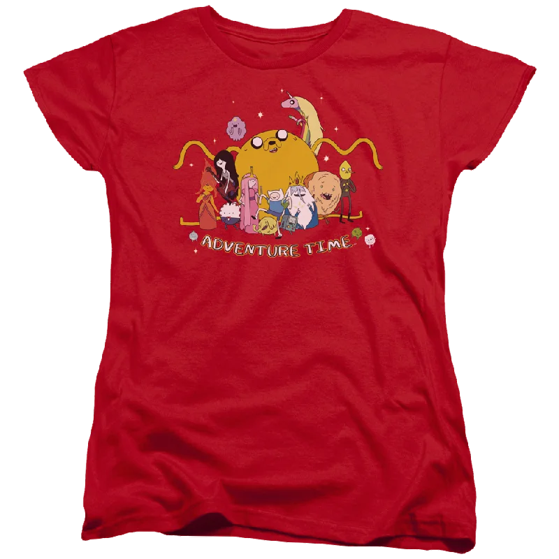 Adventure Time Outstretched - Women's T-Shirt Satin Fabric Silk Fabric Chiffon Fabric Adventure Time Outstretched - Women's T-Shirt Satin Fabric Silk Fabric Chiffon Fabric