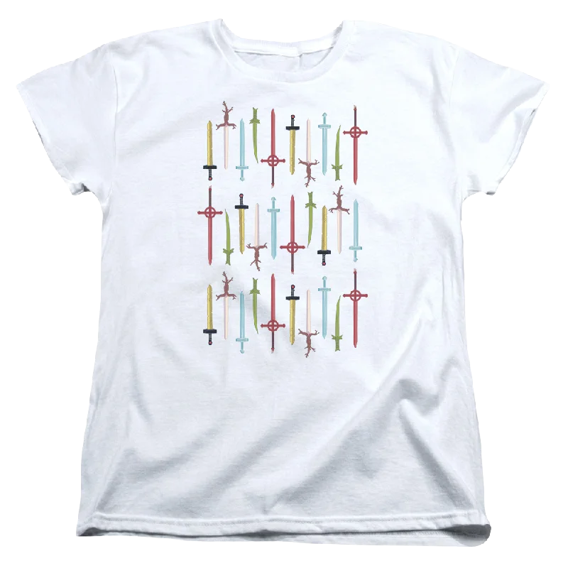 Adventure Time Swords - Women's T-Shirt Print Jacquard Patchwork