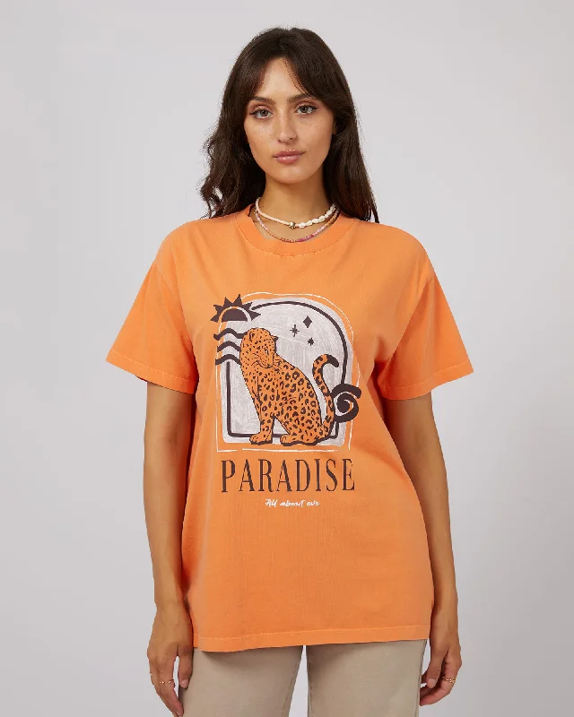 All About Eve Paradise Found Tee - Orange Sequined Glittery Shiny