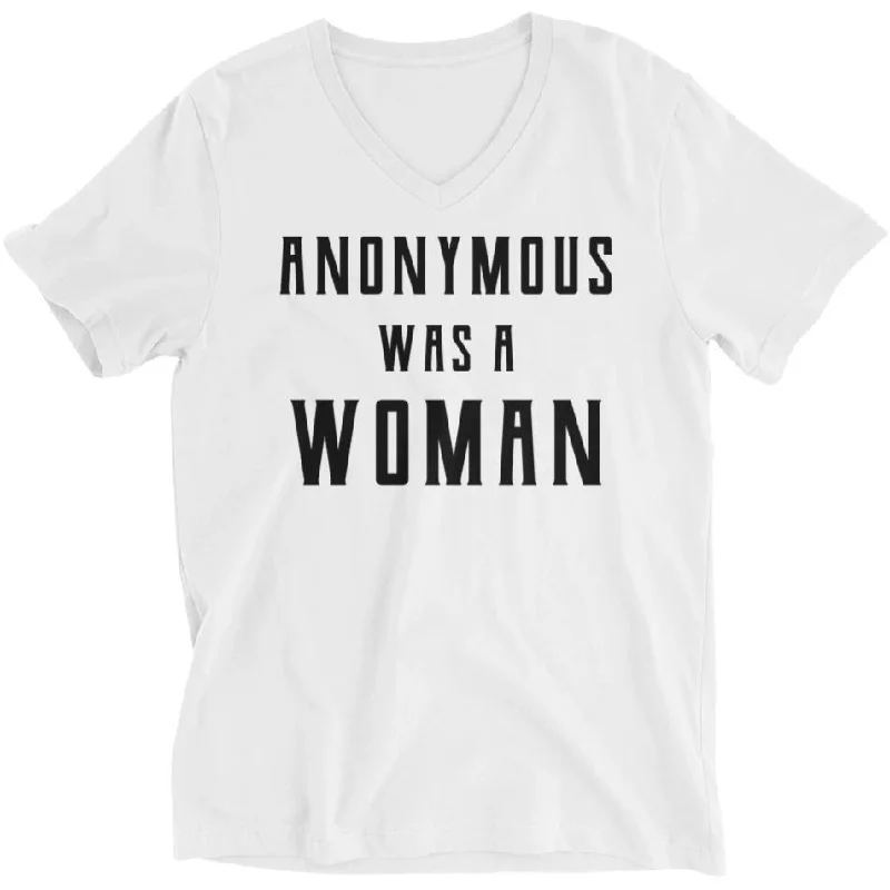 Anonymous Was A Woman -- Unisex T-Shirt Wool Fabric Cashmere Fabric Tweed Fabric