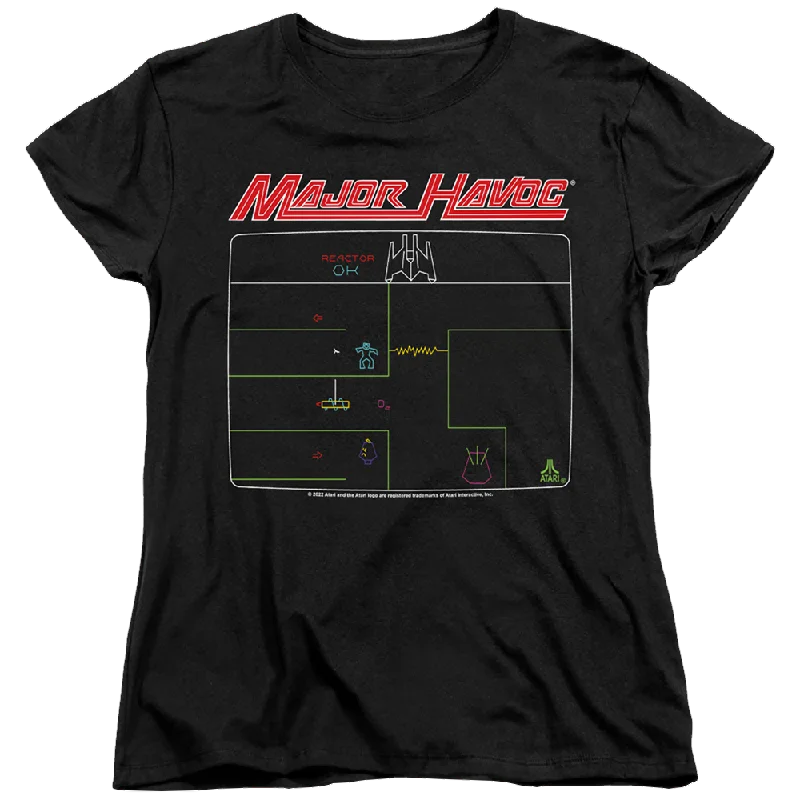 Atari Major Havoc Screen - Women's T-Shirt Chenille Fabric Brocade Fabric Lace Fabric