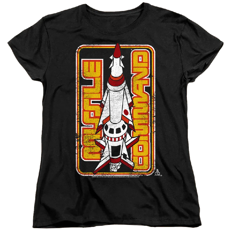 Atari Missile - Women's T-Shirt Sequined Glittery Shiny
