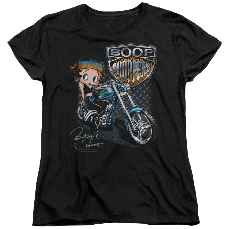 Betty Boop Choppers - Women's T-Shirt Solid Print Embellished
