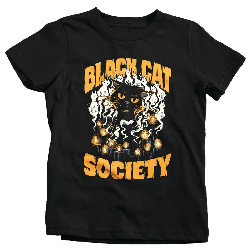 Black Cat Society Youth Tee Elasticated Padded Insulated