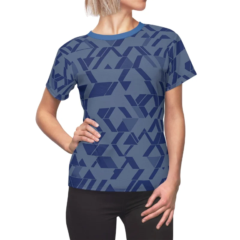 Blu Maps (BKS)?Women's Cut & Sew Tee Spandex Blend Rayon Blend Denim Blend